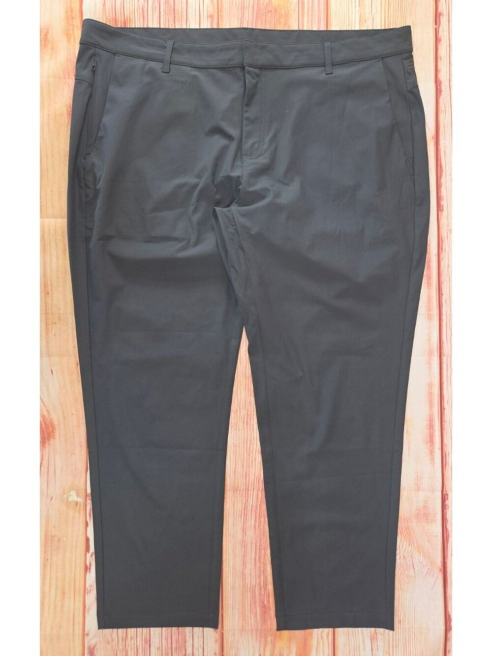 Fabletics Mens Gray Slim Fit Pants 42x30 Lightweight Stretch